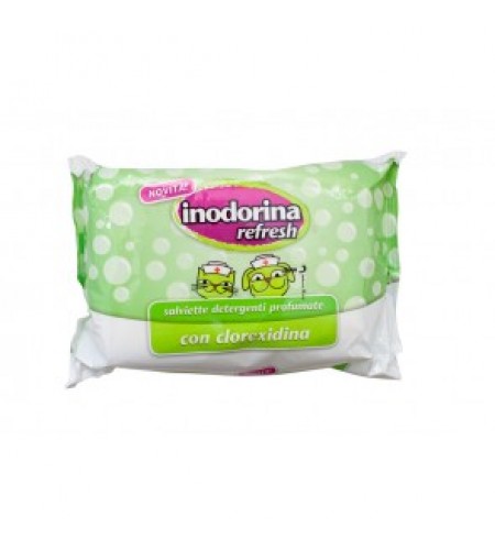 INODORINA TOALHITAS REFRESCANTES CLOROHEXIDINA ( DESINFECTANTE) 40UNID